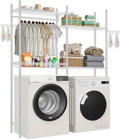 Vevor Storage Shelf Over Washer and Dryer 4-Tier White New
