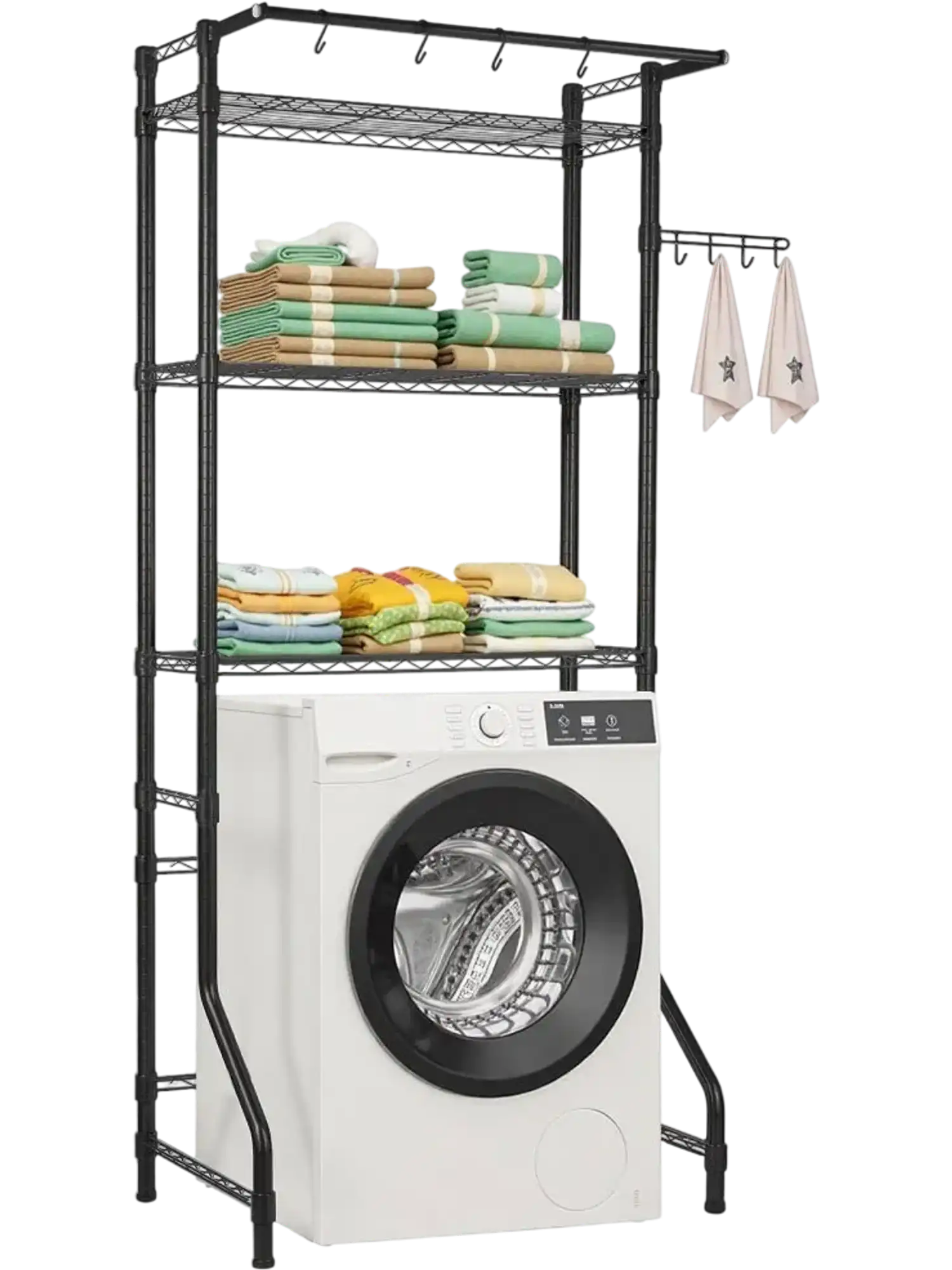 Vevor Storage Shelf Over Washer and Dryer 3-Tier Laundry Rack Black New