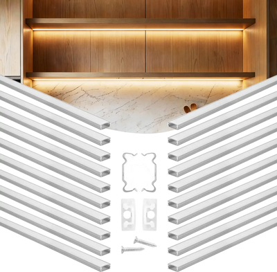 Vevor LED Aluminum Channel 20-Pack 3.3' U-Shaped with Milky Cover New