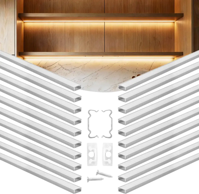Vevor LED Aluminum Channel 20-Pack 6.6' U-Shaped with Milky Cover New