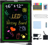 VEVOR LED Message Writing Board, 16"x12" Illuminated Erasable Lighted Chalkboard, Neon Effect Menu Sign Board, Drawing Board with 8 Fluorescent Chalk Markers and Remote Control, for Home Wedding Shop