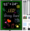 VEVOR LED Message Writing Board, 32"x24" Illuminated Erasable Lighted Chalkboard, Neon Effect Menu Sign Board, Drawing Board with 8 Fluorescent Chalk Markers and Remote Contro Tested toStandards