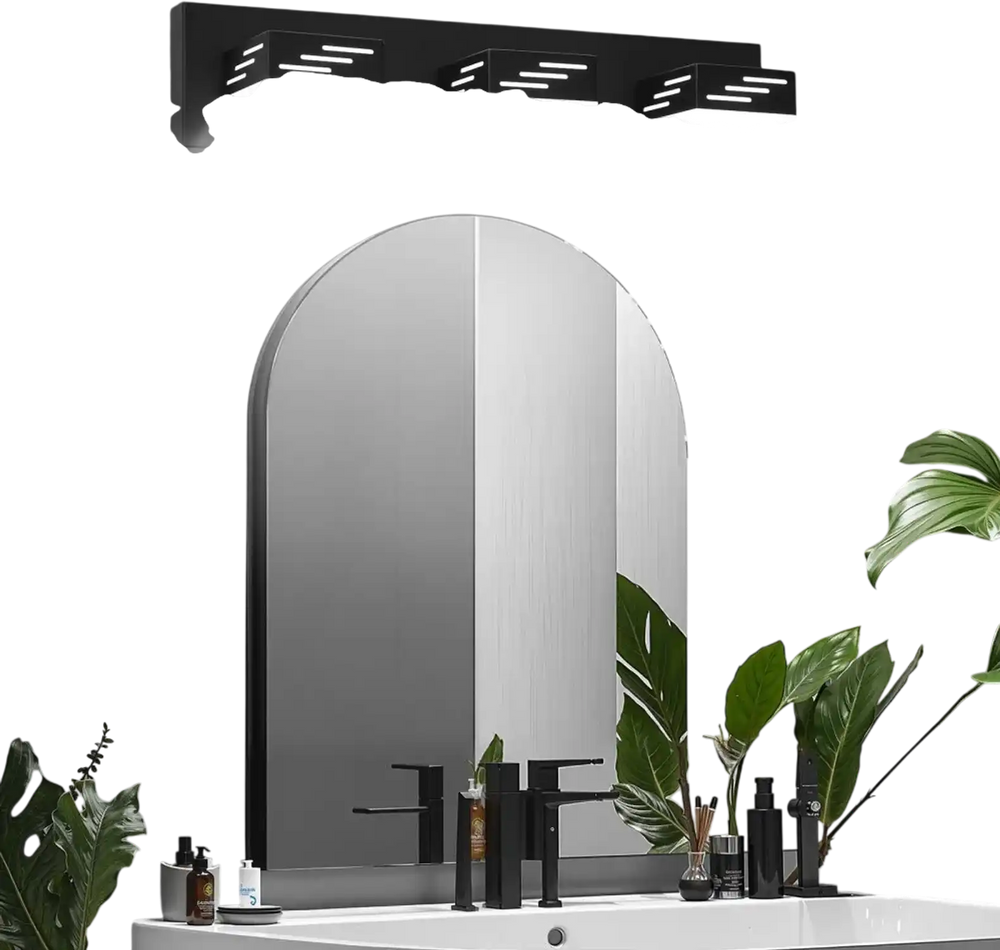 VEVOR 3-Light LED Modern Vanity Light Fixtures, 19.69-Inch, Black Finish Bathroom Wall Lighting Fixture Over Mirror, with IP44 Waterproof, for Bathroom, Living Room, Bedroom, Hallway, Cool White 6000K