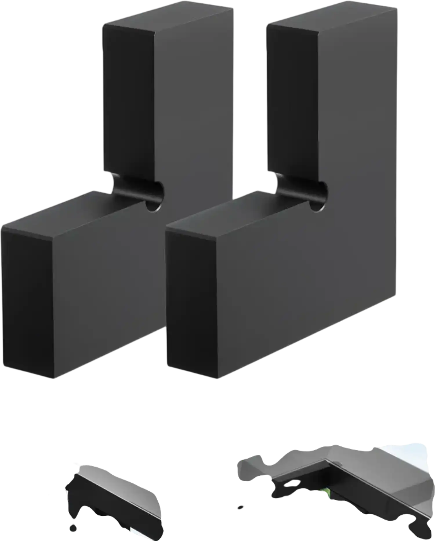 Vevor Handrail Corner Connector 2-Pack 90° POM Fittings Matte Black New