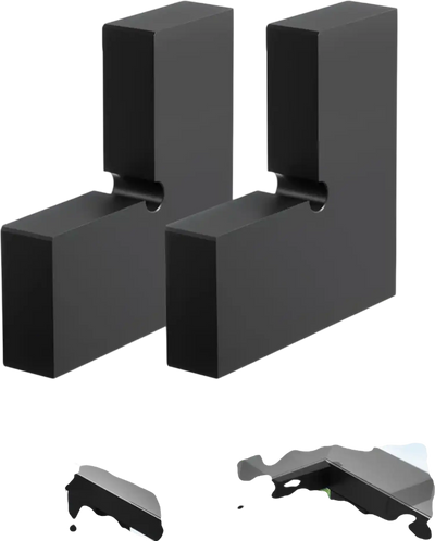 VEVOR 2 Pack Corner Connectors for Handrail, Extension Stair Railing Accessories, POM Hand Rail Connector Fittings for Rectangular Cable Railing, Deck Cable Rail System Outdoor, Matte Black, HT-05
