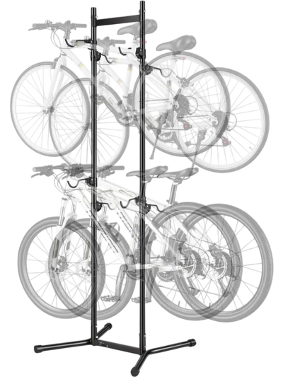 Vevor Bike Stand 4-Bike Freestanding Vertical Storage Rack New