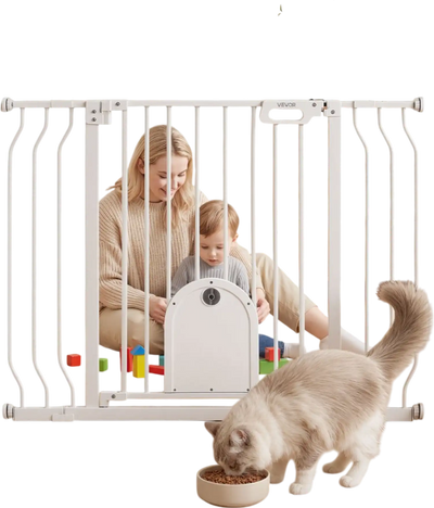 Vevor Baby Gate Adjustable Cat Door 29.5-43