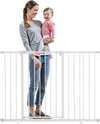 VEVOR Baby Gate, 26-48 Inches Adjustable Width, 36 Inches High Dog Gate, Easy Step Walk Thru, for Child Pet Security, Pressure Mount Kit, Wall Cups, One-Hand Open, for Stairs and Doorways, White