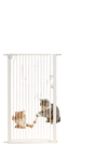 VEVOR Extra Tall Pet Gate for Cats, 29-41 in Adjustable Width, 56 in High Dog Gate, with Pressure Mount Kit and Wall Mount Kit, 1.3 in Narrow Bar Spacing, for Stairs, Doorways, and House, White
