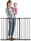 VEVOR Baby Gate, 26-48 Inches Adjustable Width, 36 Inches High Dog Gate, Easy Step Walk Thru, for Child Pet Security, Pressure Mount Kit, Wall Cups, One-Hand Open, for Stairs and Doorways, Black