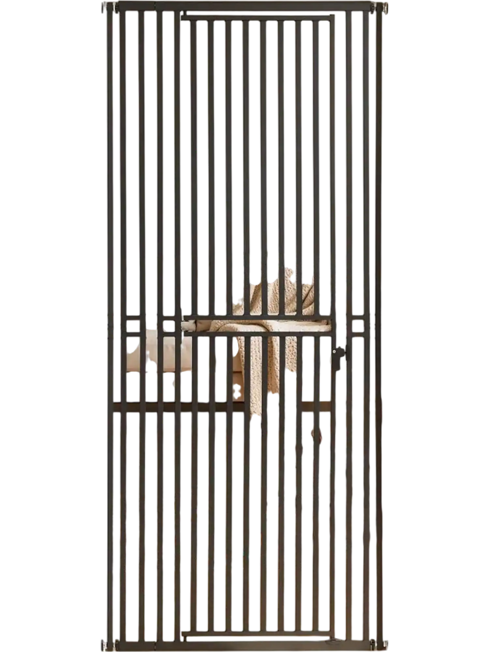 VEVOR Extra Tall Pet Gate for Cats, 28-34 in Adjustable Width, 78.7 in High Dog Gate, with Pressure Mount Kit and Wall Mount Kit, 1.2 in Narrow Bar Spacing, for Stairs, Doorways, and House, White