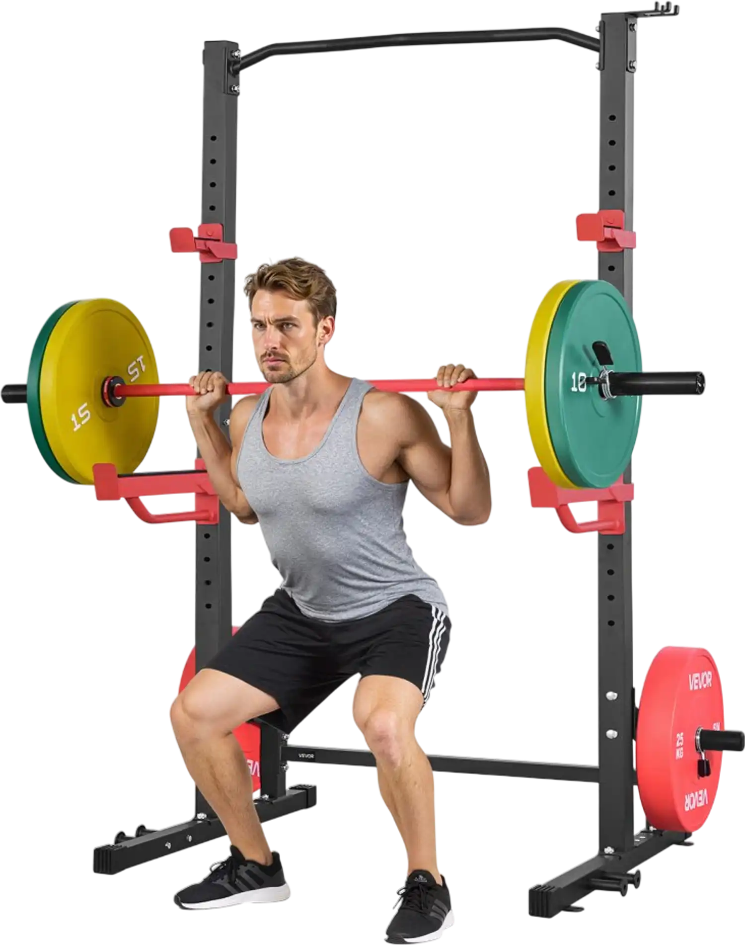 Vevor Power Cage Squat Rack Multifunctional Home Gym Strength Training Equipment New