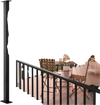 VEVOR Cable Railing Post, 36" x 1.5" x 1.5" Steel Level Deck Railing Post Without Holes, SUS304 Stainless Steel Cable Rail Post, Stair Handrail Post for DIY, 1-Pack, Black