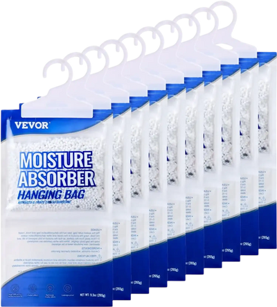 Vevor Moisture Absorber Hanging Closet Dehumidifier Bags 10-Pack 9.3 oz New