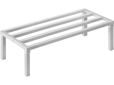 VEVOR Aluminum Dunnage Rack, 48” x 20” Commercial Food Floor Rack, 12” Off the Floor, 1800 lbs Capacity All-Welded Aluminum Storage Rack, for Storage in Restaurants, Kitchens, Garages and Vehicles