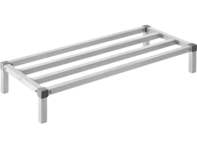 VEVOR Aluminum Dunnage Rack, 48” x 20” Commercial Food Floor Rack, 8” Off the Floor, 1000 lbs Capacity All-Welded Aluminum Storage Rack, for Storage in Restaurants, Kitchens, Garages and Vehicles