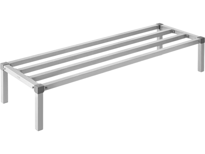 VEVOR Aluminum Dunnage Rack, 60” x 20” Commercial Food Floor Rack, 12” Off the Floor, 1000 lbs Capacity All-Welded Aluminum Storage Rack, for Storage in Restaurants, Kitchens, Garages and Vehicles