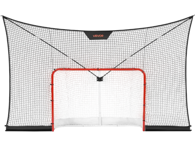 Vevor Hockey Goal 12' x 7' Goal and Backstop Net Set New