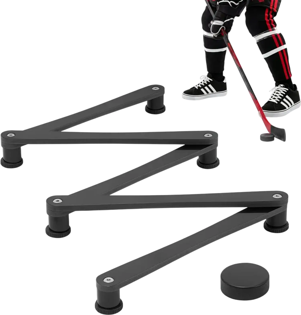 VEVOR Hockey Training Equipment, 5-Section Adjustable Hockey Stick Handling Trainer, Portable On/Off Ice Trainer, Lightweight Solid Sports Tool for Puck Control, Reaction Time, Hand-Eye Coordination