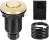 VEVOR Garbage Disposal Air Switch Kit, 2.5" Sink Top Air Switch for Food Waste Disposal, Brushed Gold Stainless Steel ON/OFF Air Button for Waste Disposer - Suitable for Stainless Steel Countertops