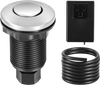 VEVOR Garbage Disposal Air Switch Kit, 2.5" Sink Top Air Switch for Food Waste Disposal, Brushed Silver Stainless Steel ON/OFF Air Button for Waste Disposer - Suitable for Stainless Steel Countertops