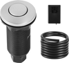 VEVOR Garbage Disposal Air Switch Kit, 3.5" Long Sink Top Air Switch for Food Waste Disposal, Brushed Silver Stainless Steel ON/OFF Air Push Button for Granite, Marble, and Quartz Countertops
