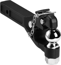 VEVOR Pintle Hook, 20000 lbs, Pintle Hook Hitch for 2-inch Hitch Hook Military Receiver, Combination 2-5/16-inch Hitch Ball, Fits 2.5 to 3-inch Lunette Ring, 15.6-inch Length, Black Powder Coat