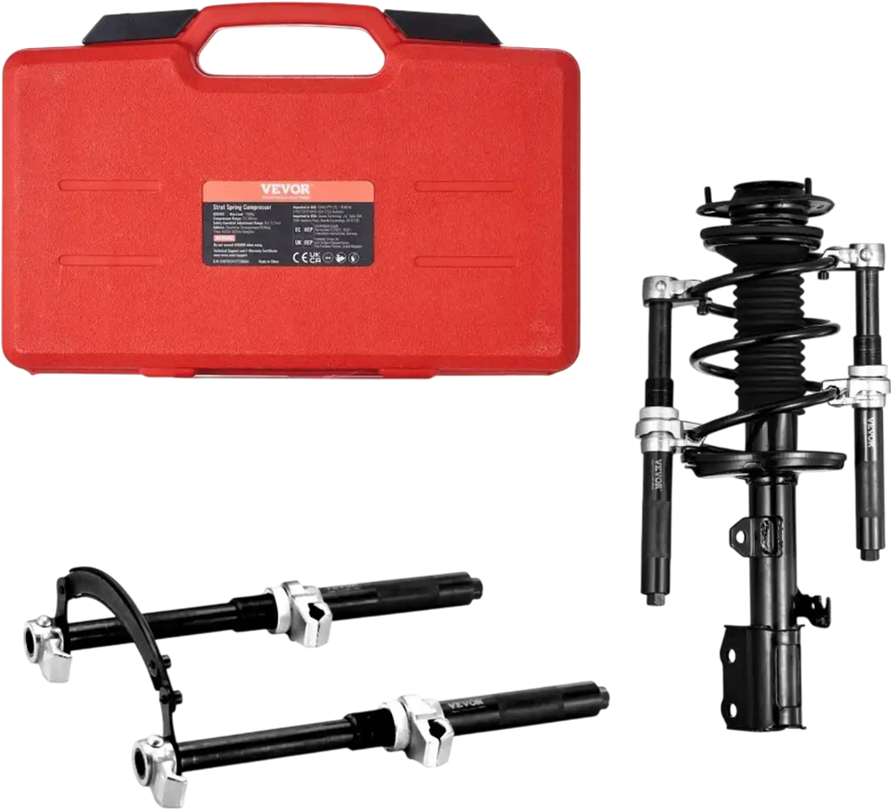 VEVOR Coil Spring Compressor Tool, 2 pcs Heavy Duty Macpherson Strut Spring Compressor Set, 2646 lbs Strut Spring Compressor with Safety Bracket and Carrying Case, for Car Truck ATV UTV