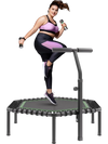 VEVOR 54.5 Inch Mini Trampoline, 450 lbs Max Load Fitness Rebounder, Stable & Quiet Small Trampoline with 3 Levels Height Adjustable & Foam Handle, Exercise Rebounder for Adults Indoor/Garden Workout