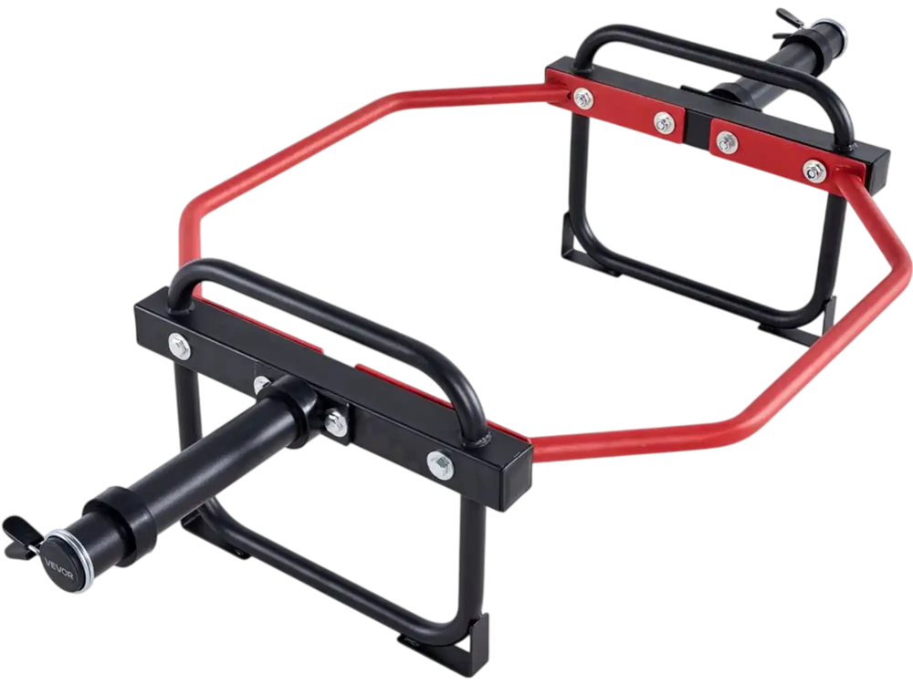 VEVOR Trap Bar Hex Bar, 2-Inch Hex Barbell, 500 LBS Capacity Shrug Bars, Weightlifting and Strength Training Equipment, Home Gym for Squats, Deadlifts, Shoulder Presses, Red