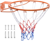 VEVOR Basketball Rim, Wall Door Mounted Basketball Hoop, Heavy Duty Q235 Basketball Flex Rim Goal Replacement with Net, Standard 18" Indoor and Outdoor Hanging Basketball Hoop for Kids Adults