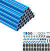 VEVOR Air Compressor Line Piping Kit, Total 90FT x 0.68" (24 x 3.77 FT), Aluminum Compressed Air Tubing System, High Pressure Resistant, Leak-Proof & Easy-to-Install for Garages Workshops