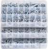 VEVOR 2250 Pcs Bolts and Nuts Assortment Kit, Metric + Imperial Machine Screws and Flat Washers, Alloy Steel M3/M4/M5/M6/M8 Multiple Size, for Equipment/Vehicle Assembly,Galvanized White