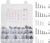 VEVOR 1110 Pcs Bolts and Nuts Assortment Kit, Imperial Machine Screws and Flat Washers, Stainless Steel 10-24,8-32,2-56,6-32,4-40, for Furniture /Equipment/Vehicle Assembly, Silver