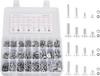 VEVOR 720 Pcs Bolts and Nuts Assortment Kit, Imperial Machine Screws and Flat Washers, Stainless Steel 6-32,8-32,10-24,1/4-20, for Furniture /Equipment/Vehicle Assembly, Silver