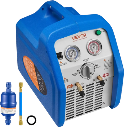 Vevor Refrigerant Recovery Machine Portable 1 HP Dual-Cylinder AC Recovery Unit New