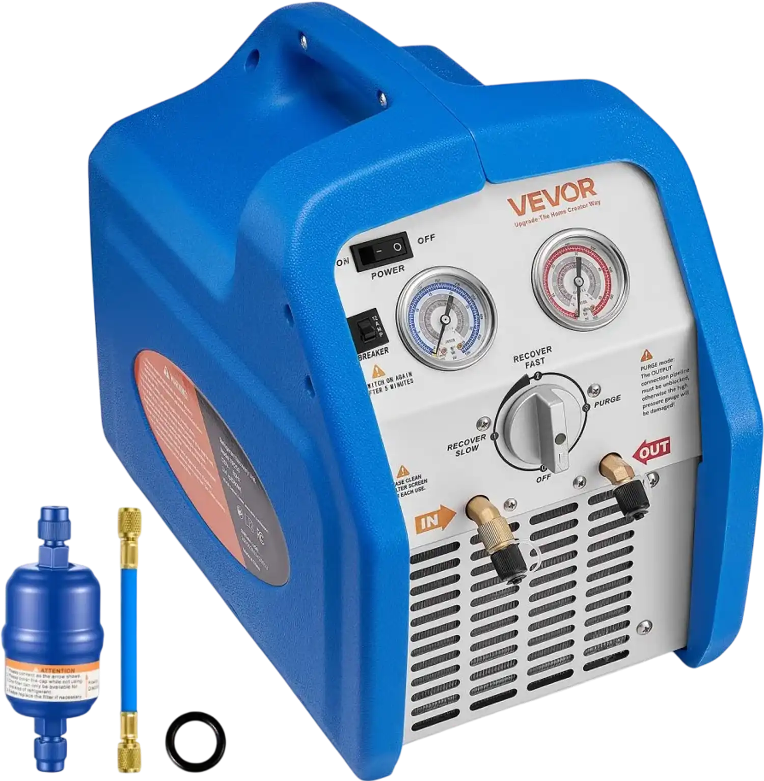 Vevor Refrigerant Recovery Machine Portable 3/4 HP 120V Single-Cylinder AC Unit New
