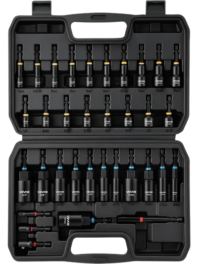 Vevor Nut Driver Set Master Magnetic 34-Piece Metric & SAE with Storage Case New