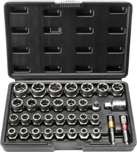 VEVOR Bolt Extractor Set, 29-Piece Bolt and Nut Remover Set, 6mm to 10mm, 13/32
