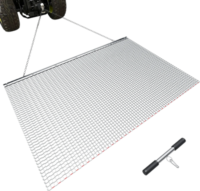 Vevor Drag Harrow 6.6 x 4 ft. Galvanized Steel Mesh with Towing Chain New