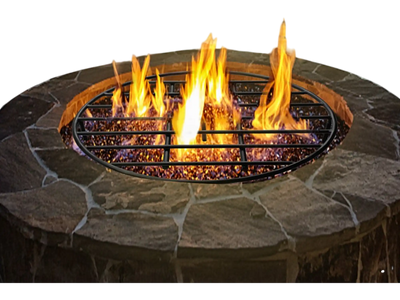 VEVOR Fire Pit Grate, Heavy Duty Iron Round Firewood Grate, Round Wood Fire Pit Grate 24