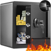 VEVOR Safe, 1.8 Cubic Feet Home Safe, Steel Security Safe with Digital Keypad and 2 Keys, Cabinet Safe with Fire-proof Bag, Protect Cash, Gold, Jewelry, Documents for Home, Hotel, 15.8x13x16.9 inches