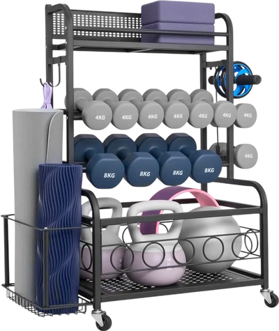 Vevor Storage Rack Home Gym Workout Equipment Organizer New