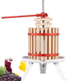 VEVOR Fruit Wine Press, 2.98 Gal/11.3L, Solid Wood Basket with 6 Blocks, Manual Juice Maker, Cider Apple Grape Tincture Vegetables Honey Olive Oil Making Press with Pole Handle Bar for Kitchen, Home