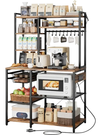 Vevor Bakers Rack with Power Outlet Kitchen Stand New