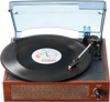 VEVOR Vinyl Record Player, 3-Speed, Belt Driven Turntable Player with Built-in 5W Stereo Speakers Magnetic Cartridge, Support 33/45/78 RPM Bluetooth Aux in RCA Output, for 7/10 /12 in Vinyl Records