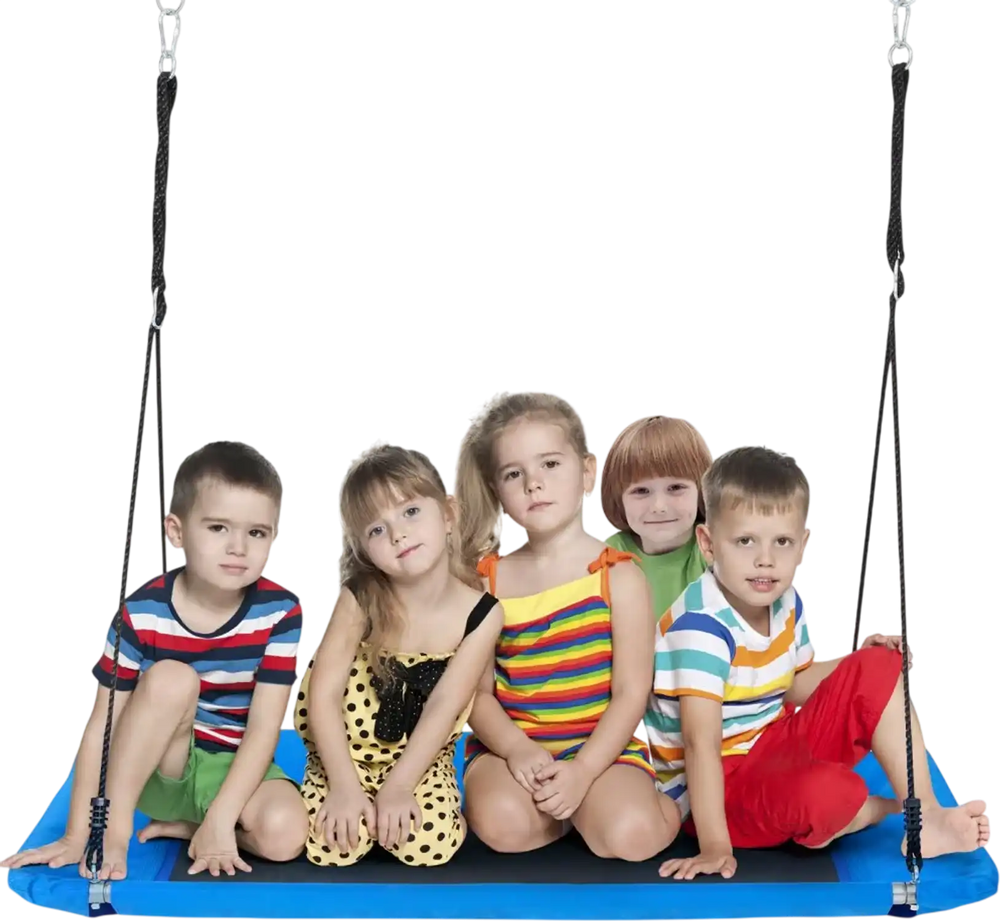 VEVOR Platform Swing, 60 Inch Platform Tree Swing for Kids and Adults, 700lbs Weight Capacity Outdoor Swing, 900D Oxford Fabric Swing Seat with 2 Tree Hanging Straps and Adjustable Multi-Strand Ropes
