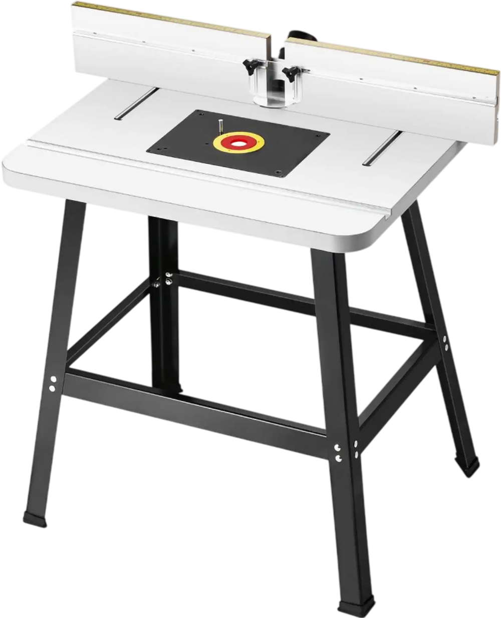 VEVOR Precision Router Table System, 31.5 in x 23.9 in, Routing Table Accessory Kit with Adjustable Fence, MDF Top, Sturdy Metal Base, Dust Collection Port, Compatible with Routes & Various Drill Bits