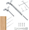 VEVOR T316 Stainless Steel Adjustable Angle 1/8" Cable Railing Kit/Hardware for Wood Post，Marine Grade for 1/8"Wire Rope,0-180-Degree Angle & Easy Installation, Silver (10 Pack)