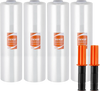VEVOR Stretch Film, 15 inches x 1200 feet, 4 Pack, 80 Gauge Industrial Strength Clear Durable Stretch Wrap Roll, Heavy Duty Shrink Film Stretch Wrap with Handles for Pallet Wrapping Shipping Moving
